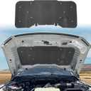 Hood Insulation Liner Compatible with 2021-2024 Ford F150 3.5L (Exclude Raptor) Hood Heat Shield Engine Soundproof Cover Noise Reduction Fits for F150 Interior Accessories Hood Protector Pad