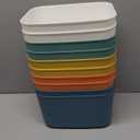 10 Pack Colorful Plastic Storage Bins, Storage Container for Organizing, Colored Storage Boxes with Handle for Shelves, Cute Organizer Bins for Craft, Snacks, Cabinet, 9.69x6.7x5.7 Inch