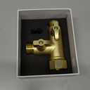 SANTONG High Flow Solid Metal 2 Way  Type Garden Hose Splitter with Shut-Off Valves, 360 Degree Rotation 3/4" Spigot Faucet Connectors with 2 Extra Silicone Washers