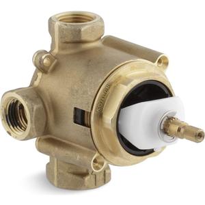 KOHLER 728-K-NA MasterShower 3/4" 2- or 3-Way Transfer Valve, Shower Valve, Single-Handle Operation, One 3/4" NPT Inlett Connection and three 1/2" NPT Outlet Conncections