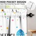 Easter Kitchen Curtains 24 Inch LengthDurable Floral Easter Kitchen Curtains 3 Piece Set, Vibrant Colors Rabbit Eggs Kitchens Window Curtain Over Sink for Kitchens Decor Blackout (54"W x 24"L (Pack of 1))