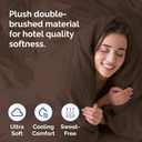 Duvet Cover Full Size Set - Extra Soft Full Duvet Cover 80" x 90" with 2 Pillow Shams - Hotel Luxury, Easy Care and Fade Free w/ Zipper Closures & Ties - All Season, Comfy, Cozy & Breathable (Brown)