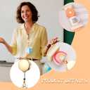 Teacher Lanyard with ID Holder, Fashion Wood Beaded Lanyard for Keys with Rainbow and Coffee Cup Elements, Super Cute Boho Breakaway Lanyards for Teachers Women