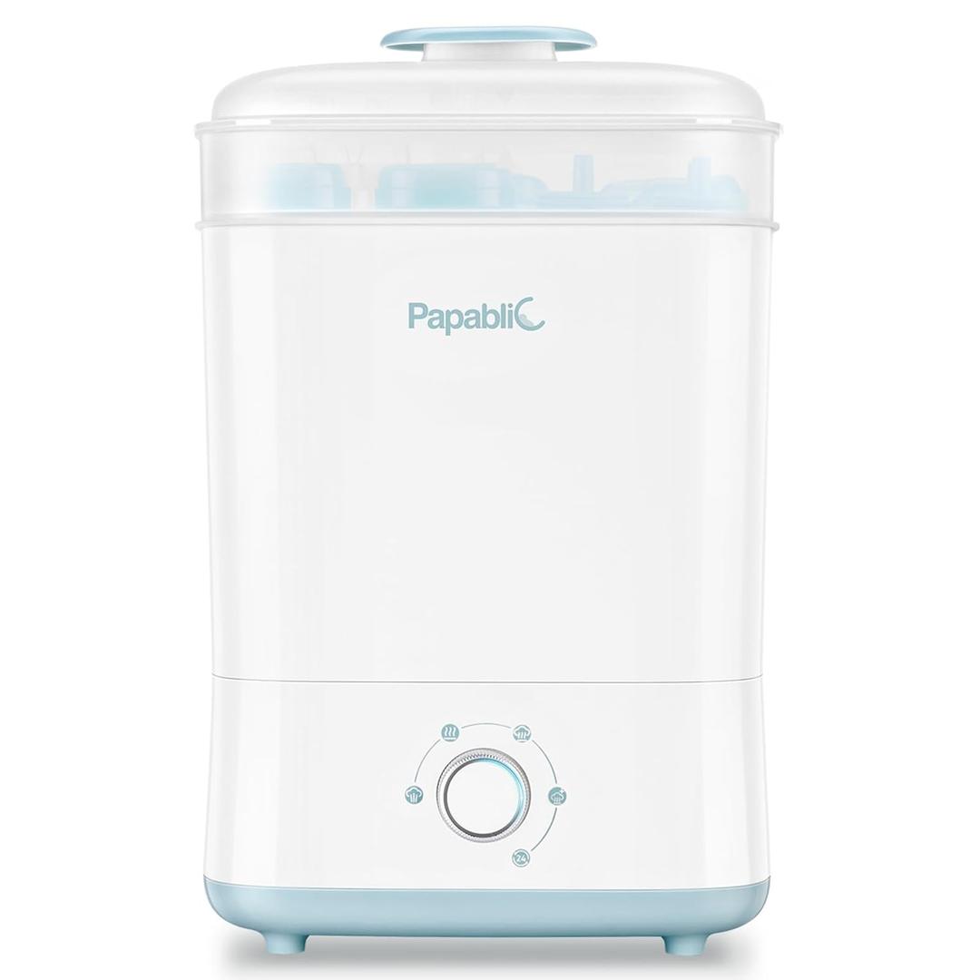 Papablic Baby Bottle Sterilizer and Dryer Pro, Esterilizador De Biberones, Electric Steam Sterilizer for Baby Bottles, Pacifiers, and Pump Parts, Large Capacity 10 Bottles