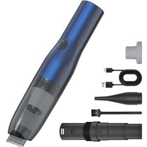 Handheld Vacuum Car Vacuum, 2 in 1 Air Duster Mini Vacuum Cleaner Small Portable Rechargeable Car Seats, Home, Quick Cleanup, Strong Suction, Lightweight, Includes Crevice Nozzle & Brush -H2