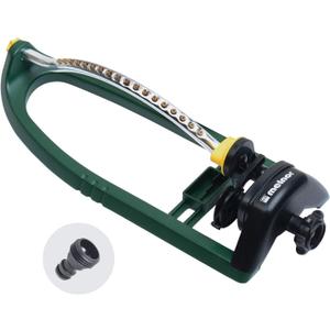 Melnor 65048-AMZ Oscillating Sprinkler with Brass Nozzles and QuickConnect Product Adapter Set, 3,400 sq. ft, Amazon Bundle