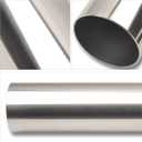 2.25 Inch Straight DIY Custom Mandrel Exhaust Pipe Tube Pipe, 40 Inch Length, 2.25'' OD Mandrel Straight Pipe, T304 Stainless Steel, Universal Fitment - 1PC