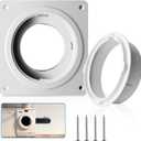 Dryer Vent Wall Plate Connector Kit - 4 Inch Duct Connector Flange, Quick Connect & Quick Release, Twist & Lock Tight, Easy to Maintain and Clean,for Wall, Ceiling, Attic, Laundry(4inch)