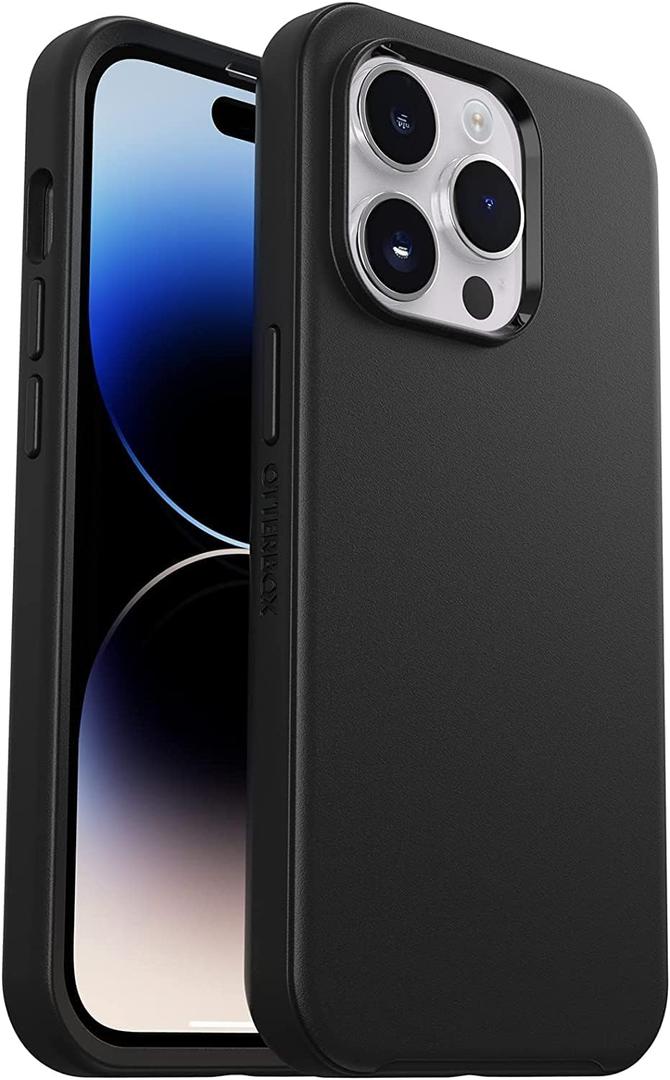 OtterBox iPhone 14 Pro (ONLY) Symmetry Series Case - Black, Ultra-Sleek, Wireless Charging Compatible, Raised Edges Protect Camera & Screen