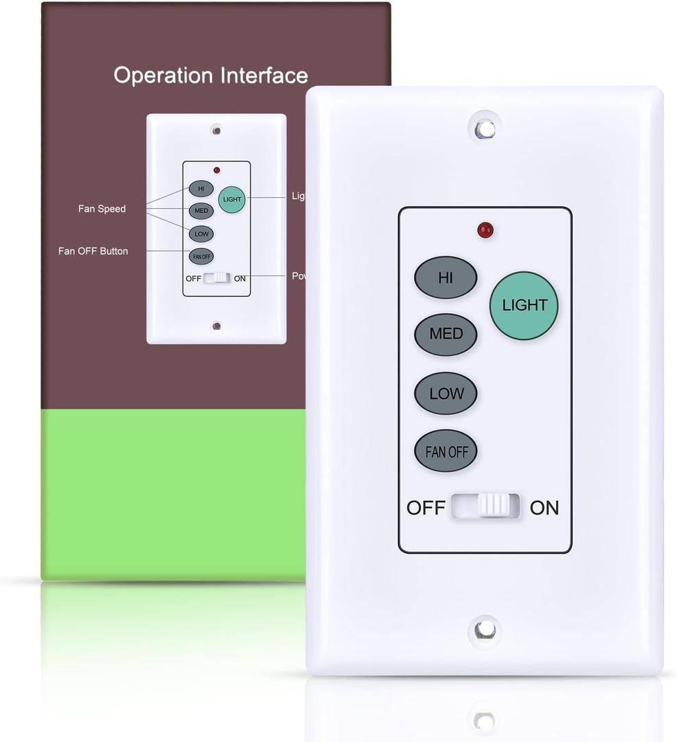 New Universal Ceiling Fan Wall Control 3 Speed Wall Mounted Fan Control Full Range Dimmer UC-9050T CHQ9051T