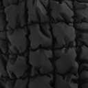 CONTAIL 18L Women Puffy Backpack,Qulited Puffer Bookbag,Black