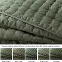 WDCOZY California Oversized Cal King Size Quilt Bedding Sets with 2 Pillow Shams, Lightweight Soft Bedspread Coverlet Bed Cover for All Season, 3 Pieces, 116x106 inches, Moss Green