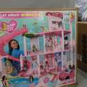 Barbie Dreamhouse, Pool Party Doll House with 75+ Pieces and 3-Story Slide, House Playset, Pet Elevator and Puppy Play Areas, One Size