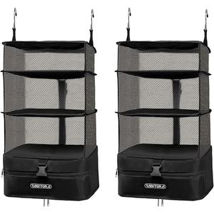 TABITORA Portable Hanging Travel Shelves Bag Packing Cube Organizer Suitcase Storage Large Capacity