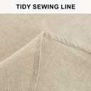 Hiasan Round Linen Tablecloth 60 Inch - Table Cloth Round Tablecloth Wrinkle and Stain Resistant Washable Polyester Fabric for Dining Room Kitchen Party, Beige