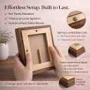 6x8 Picture Frame Solid Walnut Wood, Matted to 5x7, Tempered Glass | Includes White Mat for 5x7 Photo, Easy Back Opening, Wall or Tabletop Display for Home Decor