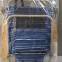 Tall Beach Chairs for Adults, 17" High Backpack Beach Chair with Wooden Armrests, 5 Positions Reclining Heavy Duty Chair with Large Cooler Pouch, Support to 350LBS Striped Blue,1pack, 40 inches x 24 inches x 30 inches