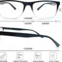 Large Reading Glasses Mens Oversized Wide Readers 1.50 Lightweight Clear Magnifying Cheaters for Men W/Big Head 4 Pack