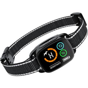 Bark Collar, Dog Bark Collar with 6 Adjustable Sensitivity, 3 Mode Beep/Vibration/Beep&Vibration, Rechargeable Smart Barking Collar for Large Medium Dogs, IP67 Waterproof Bark Training Collar (1-Pack)