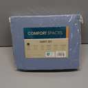 Comfort Spaces 100% Cotton Sheet Set Breathable, Lightweight, Soft with 12" Elastic Pocket Fits up to 14" Mattress, All Season Cozy Bedding, Matching Pillow Case, Twin Blue 3 Piece