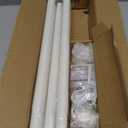 Heavy Duty Curtain Rods for Windows 48 to 84 Inches, White Adjustable Curtain Rods with Diamond Finials for Bedroom, Living Room, Patio, Kitchen, Farmhouse