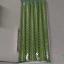 6 Pack 10 Inch Sage-Green Spiral Taper Candles for Christmas and Spring Home Decoration, Unscented Dripless Twisted Candlesticks for Dinner St. Patrick's Day Earth Day and Garden Parties