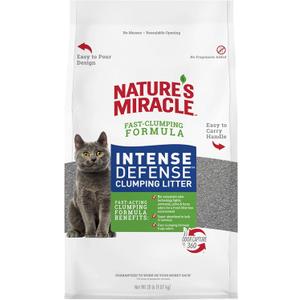 Nature's Miracle Intense Defense Odor Control Litter, 20 Pounds, Odor Control (8 pack)