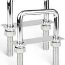 Anina 2 Set Square U Bolts 3-1/16" W X 4-1/2" L X M12 Thread with Frame Plates, Nuts and Washers Stainless Steel U Clamp Bolts for Trailer, Ski Boat, Tube, Sailboat