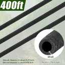 Sasylvia 400 ft 1/4 in Irrigation Tubing Soaker Hose System, Rubber and PE Material, Porous Drip Line for Watering Hydroponics Vegetable Beds, Black