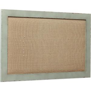 SOFE Linen Bulletin Board 18 X 29 Inches Wood Frame, Fabric Pin Board Corkboards for Wall Decorative, Rustic Memo Board Photos Wall Organizer Display Board, Vision Board for Home Room Office Message, 18.1" x 0.7"