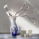 3D Puzzle Vase for Adults,160-Piece Unique Curved Plastic Flower Vase,House Warming Gift for Flower Arrangements and Home Decor, for Mom (Plum Blossom)