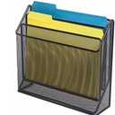1InTheOffice 3 Tiers File Folder Organizer, Desk Sorter, Black Mesh