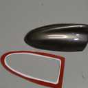 Shark Fin Antenna Cover, AM/FM Signal Roof Aerial Universal for Car Auto SUV Truck ABS Material with Adhesive Base Brown