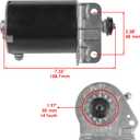 Caltric Starter Compatible With John Deere D100 D105 D110 D120 100 Series Tractor 17.5Hp 19Hp 21Hp / 14 Teeth Improved Steel Gear