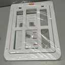 Dog Door for Sliding Door, Lockable Dog Screen Door with Magnetic Closure Easy Install Pet Door for Dogs Cats, Inner Flap 11.2 x 14.4 inches, White L