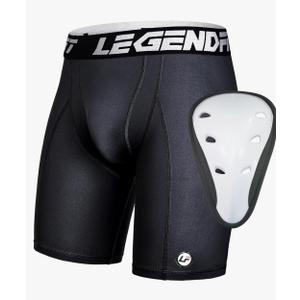 Men Football Compression Shorts w/Cup Straps Protective Athletic Sliding Underwear Baseball Lacrosse Cricket