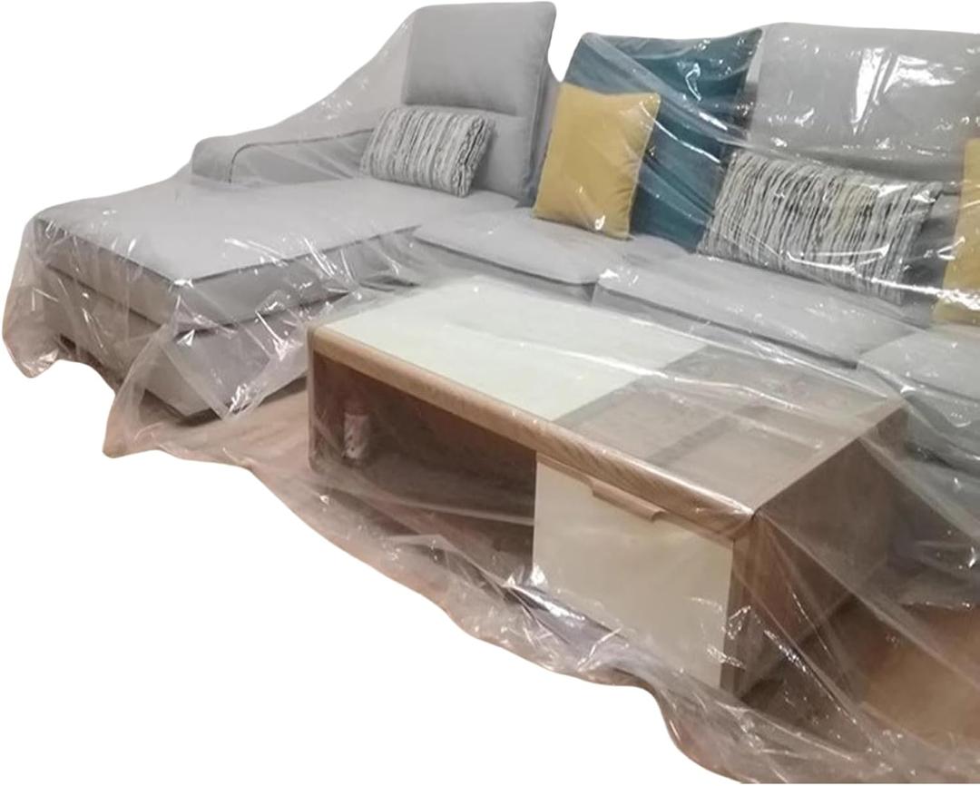 5 x Clear Waterproof & Dustproof Sofa Storage Covers,Plastic Furniture Bed Couch Protector Cover Shelter for Moving Protection,Cat Scratch Proof Sofa Cover (79" X 118" (200x300CM))