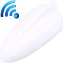 Possbay Universal Car Shark Fin Antenna AM/FM Radio Signal Roof Aerial for Auto SUV Truck Offroad with Adhesive Base White (S-White)