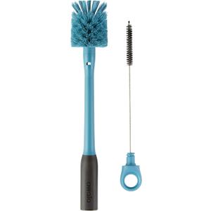 Owala 2-in-1 Water Bottle Brush Cleaner and Water Bottle Straw Cleaner Brush, Water Bottle Brush with Removable Head and Twist n Hide Straw Brush, Smokey Blue