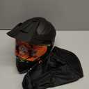 Orthrus Youth Dirt Bike Helmet DOT Kids Dual Sport Full Face Helmets (Black, S)