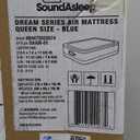 SoundAsleep Dream Series Luxury Air Mattress with ComfortCoil Technology & Built-in High Capacity Pump for Home & Camping- Double Height, Adjustable, Inflatable Blow Up, Portable - Queen Size (Blue)