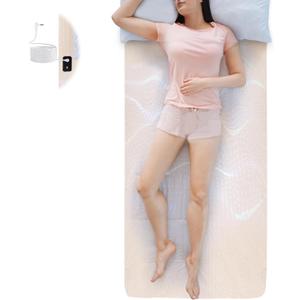 Grounding Mat for Bed, Grounding Sheets Blanket with Grounding Cord, Earthing Mat Grounding Pad, 95% Cotton+ 5% Silver Fiber (Beige, 35 * 104 Inch)