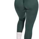 Danysu V Back Scrunch Butt Leggings for Women Soft High Waisted Booty Tights Workout Gym Yoga Pants Green S