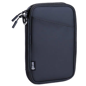 Family Passport Holder For 4 Black Passport Wallet For Travel Passport Cover Rfid Blocking For Women Waterproof Wallet With Zipper Airtag Passport Case For Men Multiple Passport Bag