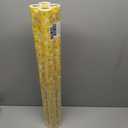 LaRibbons Reversible Yellow Floral Wrapping Paper Roll, 17 Inch x 33 Feet (46.7 Sq. Ft), Blue White Peony Design Chinoiserie Gift Wrap for Wedding, Bridal Shower & Birthday