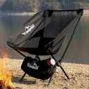 Camping Chair, Lightweight Folding Backpacking Hiking Chair, Compact Portable 330 lbs CapacityGifts for Men (Black -1pack