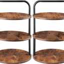 Aminigram 2 Pack Wooden Cupcake Stand, 3 Tier Large Cupcake Tower Stand 50 Cupcakes, Dessert Stand Cupcake Display Stand Cupcake Tower for Party, Wedding, Birthday, Halloween, Farmhouse Decor