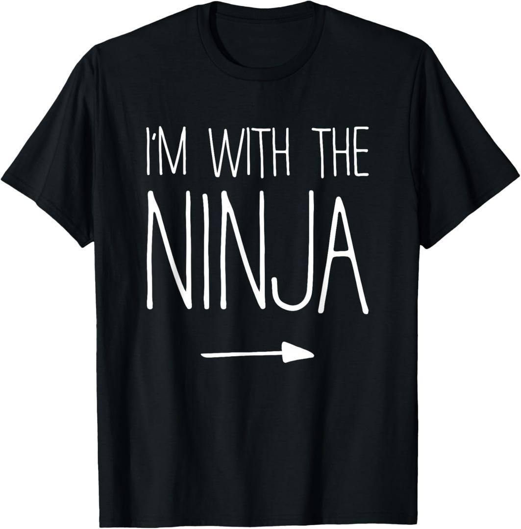 I'm with The Ninja Shirt Adult Kids Men Women Costume T-Shirt. S Size