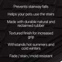 FINEHOUS Rubber Stair Treads Non-Slip Outdoor 48x10 (4-Pack) Anti-Slip Step Mat with Nosing