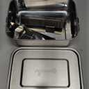 Blockhtte Stainless Steel Lunch Box for Adults I 40oz I with free Sealing I Metal Bento Box with 3 Compartments, Leak-Proof Lunch Container, Metal Food Storage for Travel, Work, Eco-Friendly